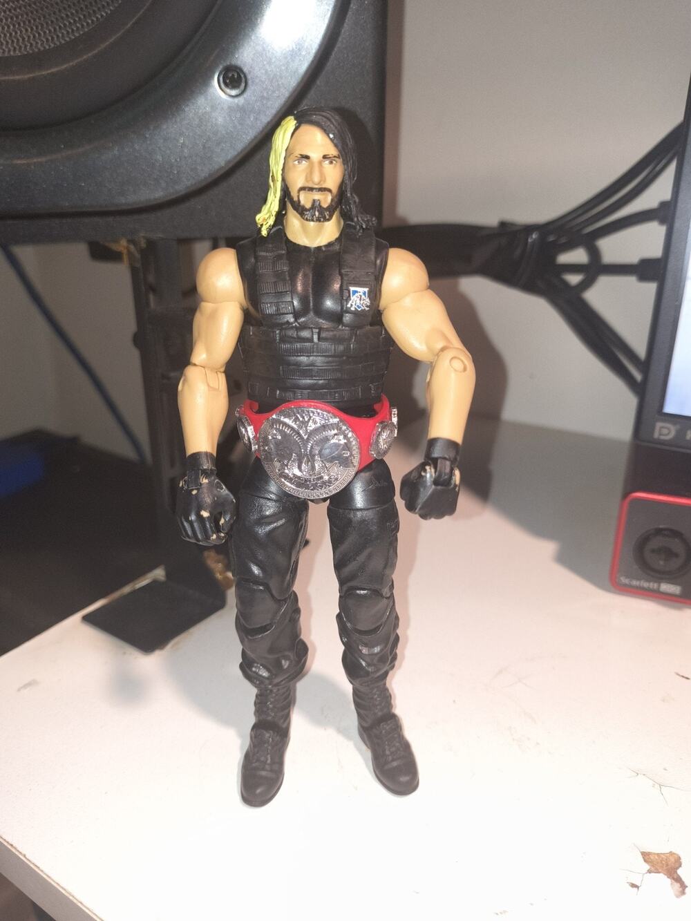 Wwe Elite Shield Seth Rollins With raw Tag Team Championship Belt